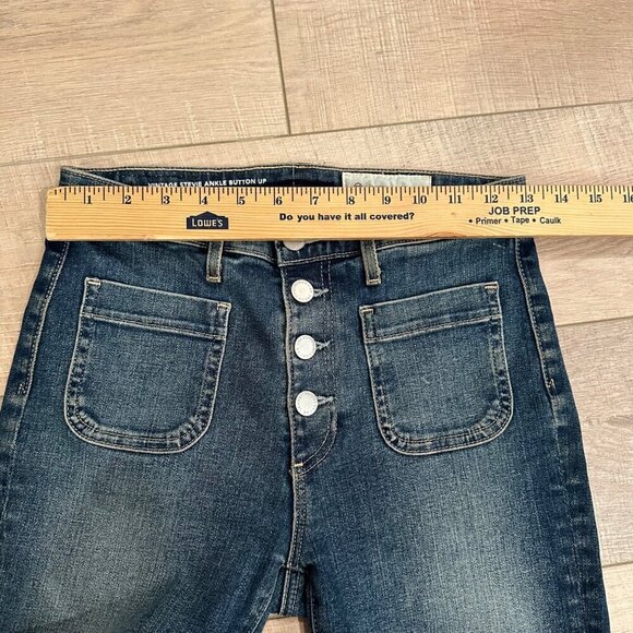 ANTHROPOLOGY ADRIANO GOLDSCHMIED WOMENS JEAN VINTAGE STEVIE ANKLE BUTTON SLIM 26 - Picture 5 of 10
